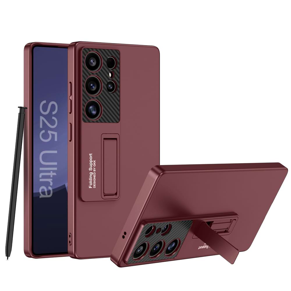 Magnetic Holder Ultra-thin Matte Phone Case for Samsung Galaxy S25 Ultra