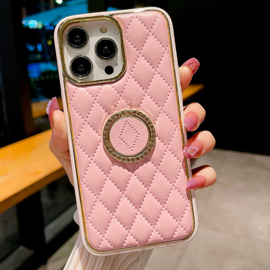 Electroplated Diamond Rotatable Ring Case for iPhone