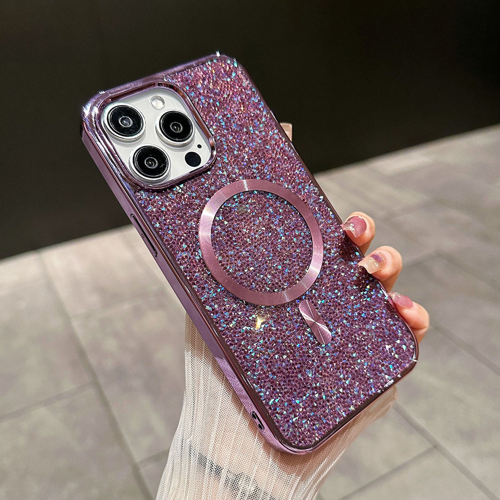 Ins Hot Luxury Diamond Glitter Magnetic Cases for Samsung / iPhone