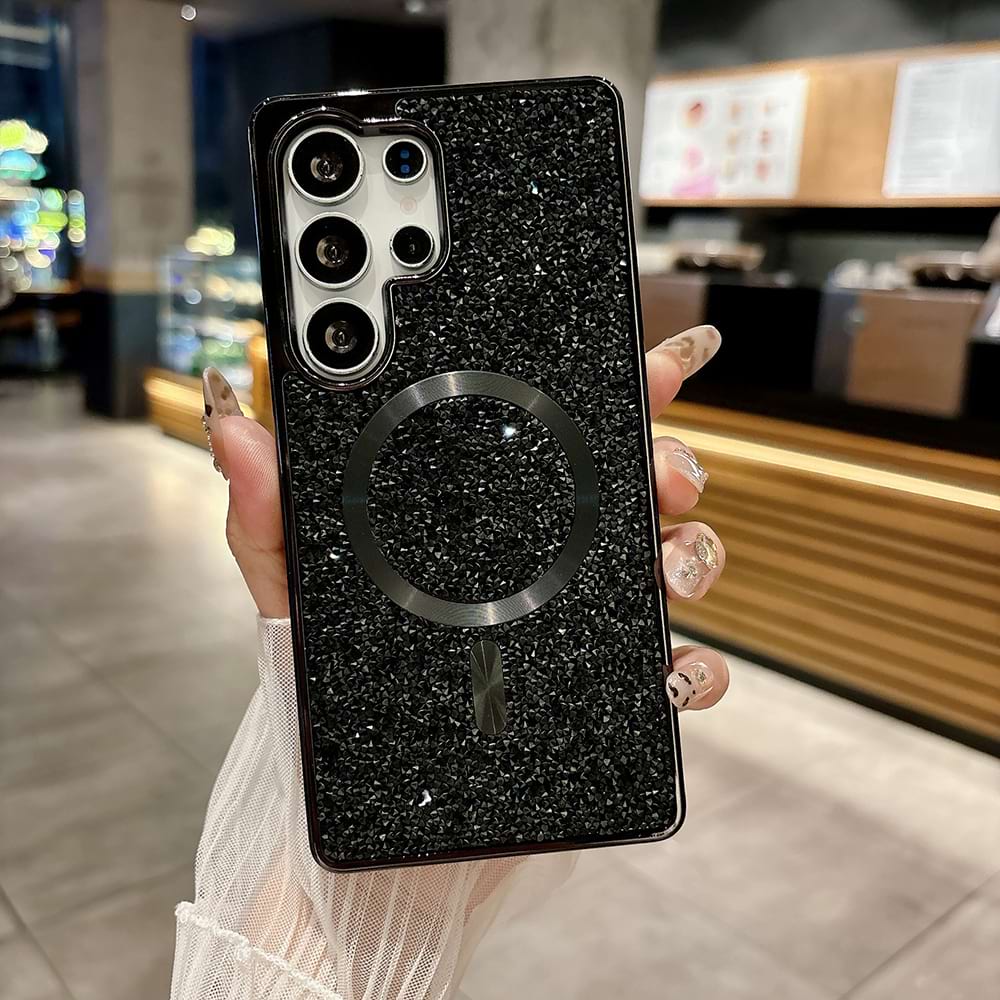 Ins Hot Luxury Diamond Glitter Magnetic Cases for Samsung / iPhone