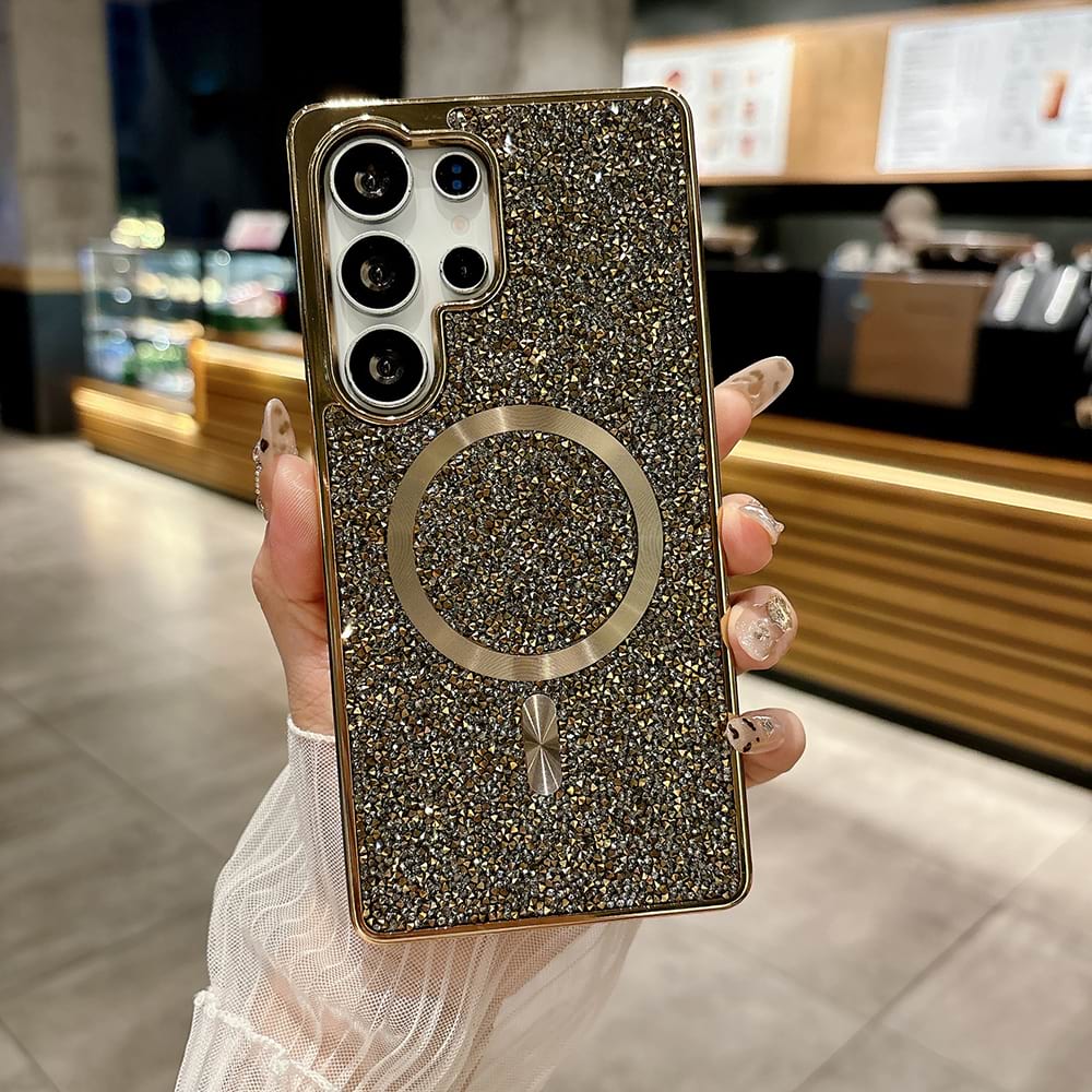 Ins Hot Luxury Diamond Glitter Magnetic Cases for Samsung / iPhone