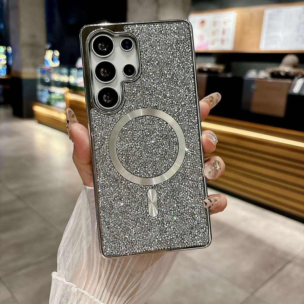 Ins Hot Luxury Diamond Glitter Magnetic Cases for Samsung / iPhone