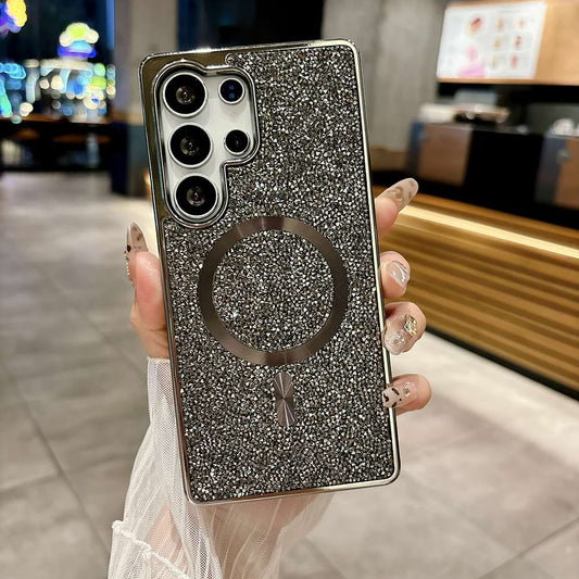 Ins Hot Luxury Diamond Glitter Magnetic Cases for Samsung / iPhone