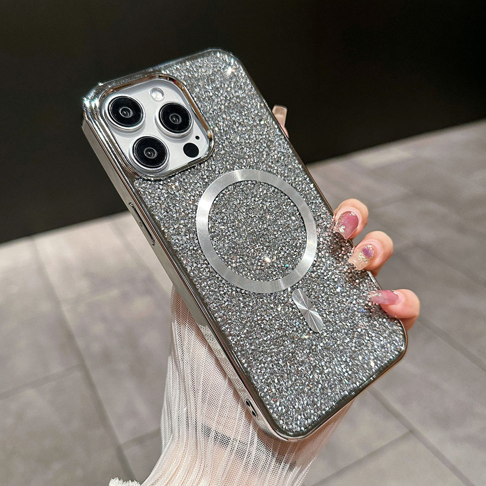 Ins Hot Luxury Diamond Glitter Magnetic Cases for Samsung / iPhone