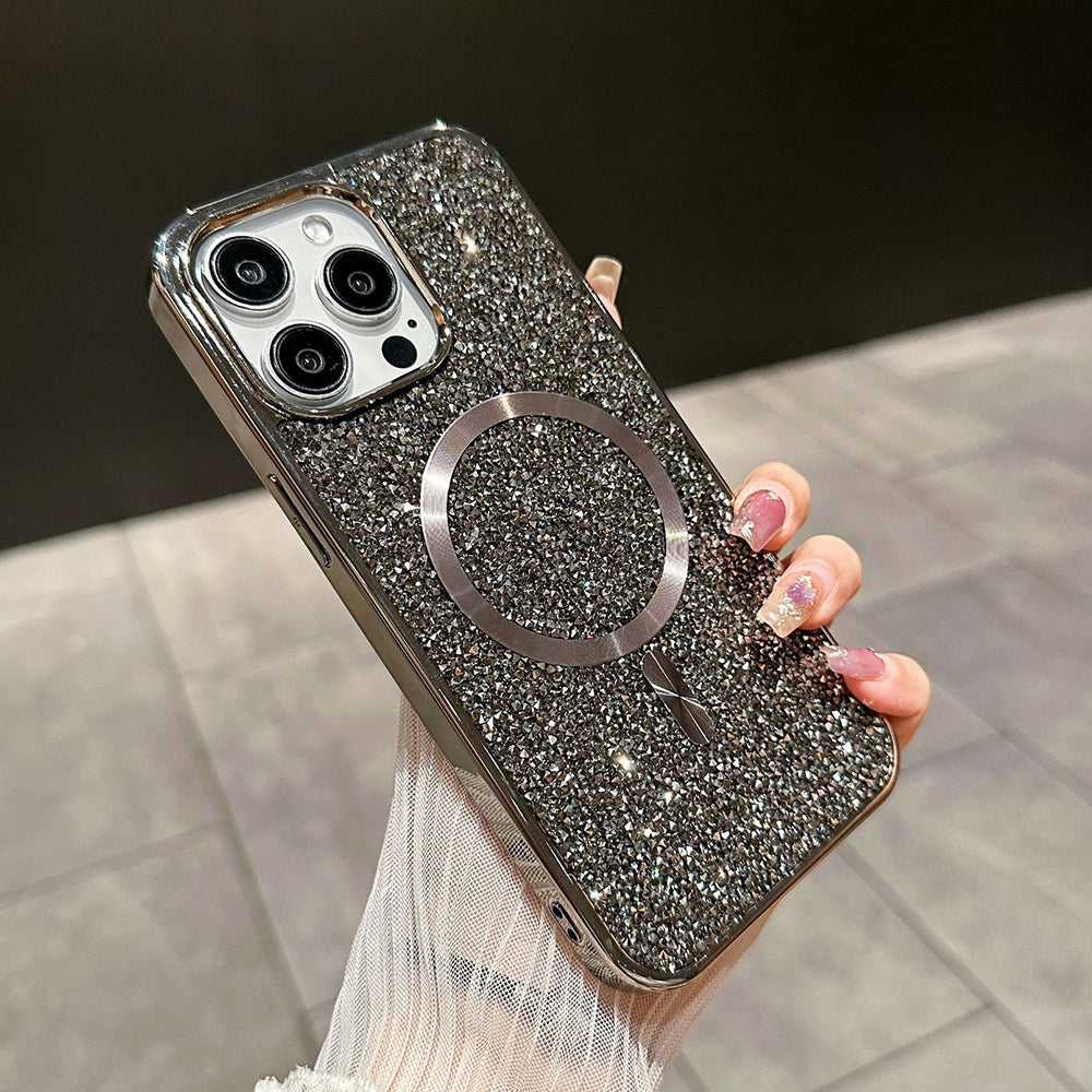 Ins Hot Luxury Diamond Glitter Magnetic Cases for Samsung / iPhone