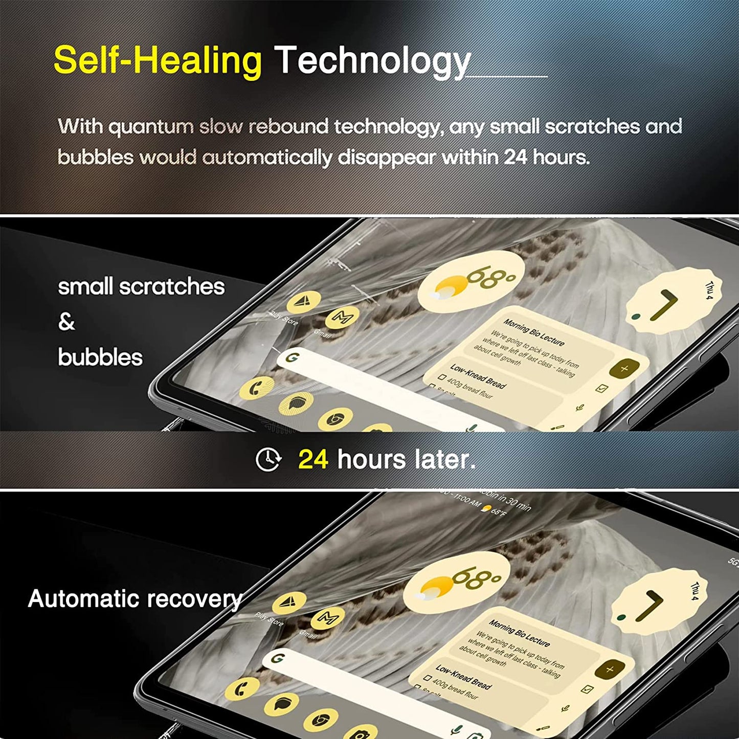 (2 Set) Protective Hydrogel Film with Camera Protector - Google Pixel Fold