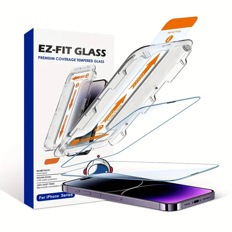 (4 Pack) iPhone Clear HD/Privacy Tempered Glass Screen Protector with install BOX
