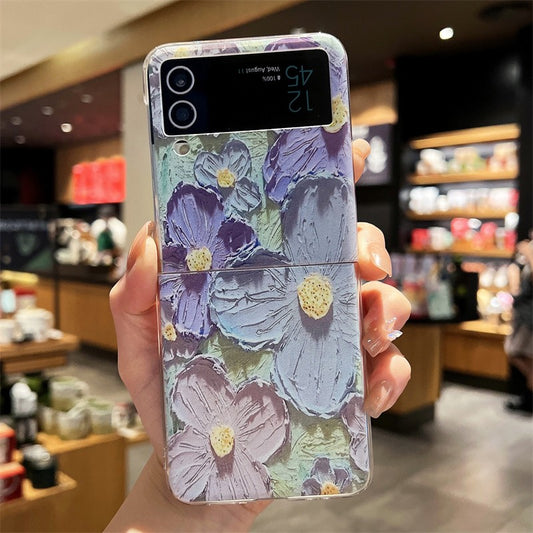 Oil Painting Flower Adapted For Samsung Galaxy Z Flip3/4 Case