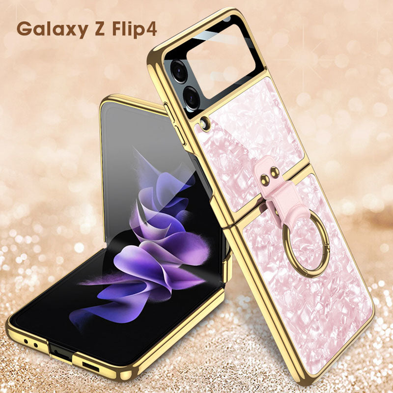 Electroplating Ring Bracket Suitable For Samsung Galaxy Z Flip3/4 Case