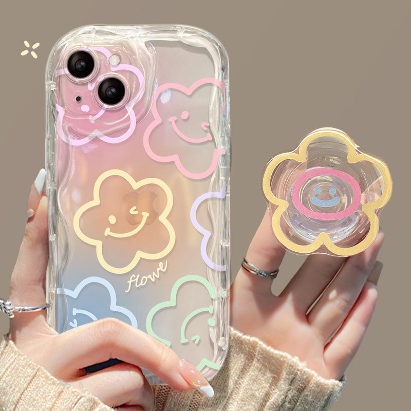 New Anti-drop Smiley Flower iPhone Case