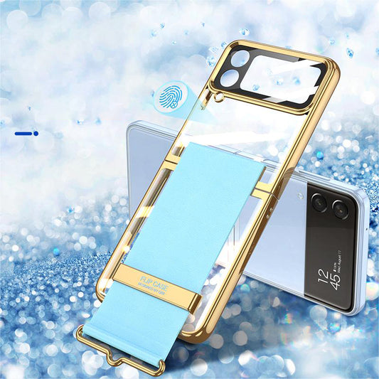 Transparent Electroplating Phantom Wristband For Samsung Galaxy Z Flip4 Case
