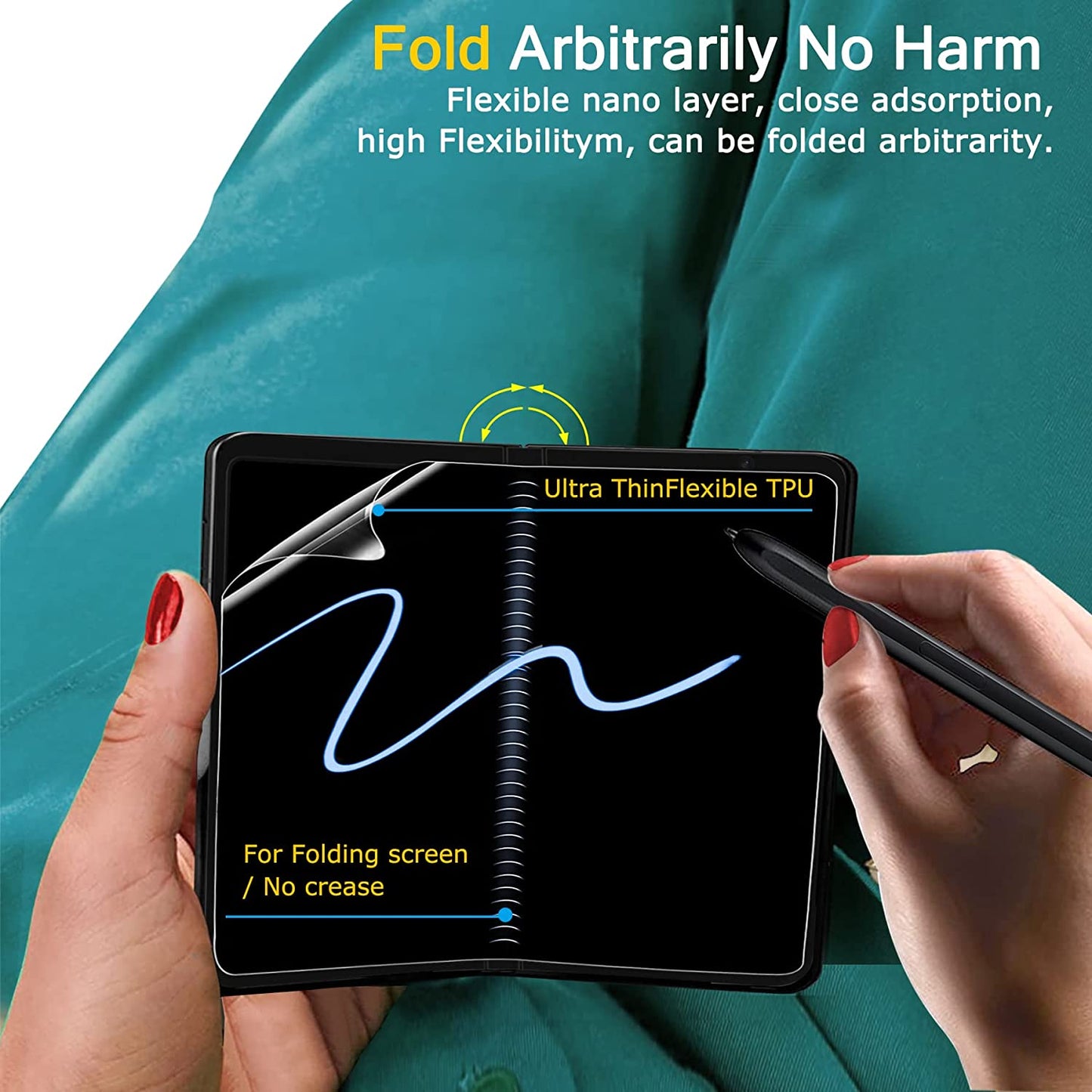 (2 Set) Protective Hydrogel Film with Camera Protector - Google Pixel Fold