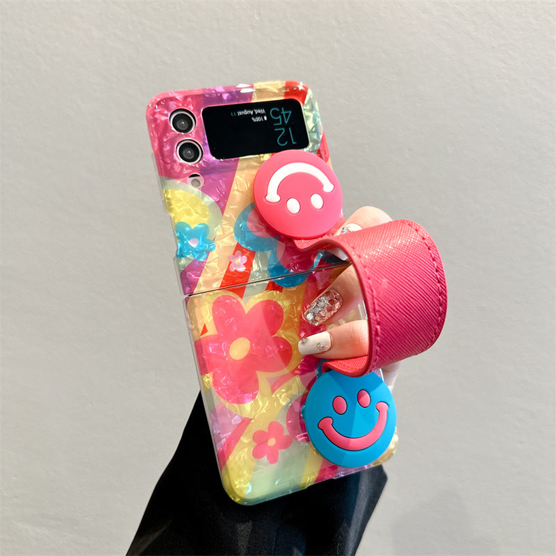 Ins Korean Style Flowers For Samsung Galaxy Z Flip3/4 Case