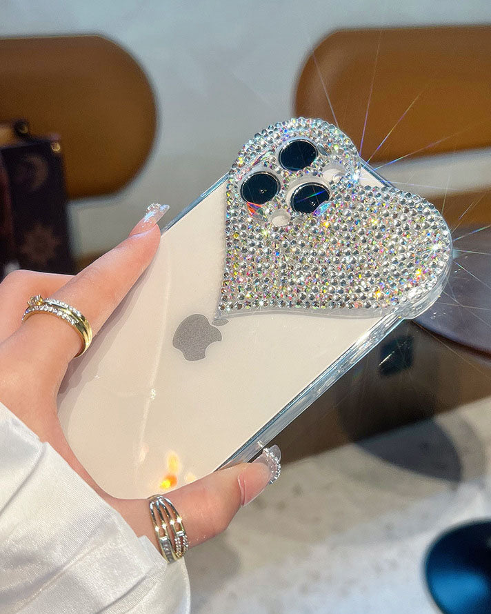 Advanced Luxury Rhinestone Heart iPhone Case