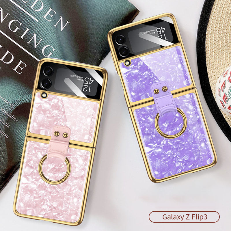 Electroplating Ring Bracket Suitable For Samsung Galaxy Z Flip3/4 Case