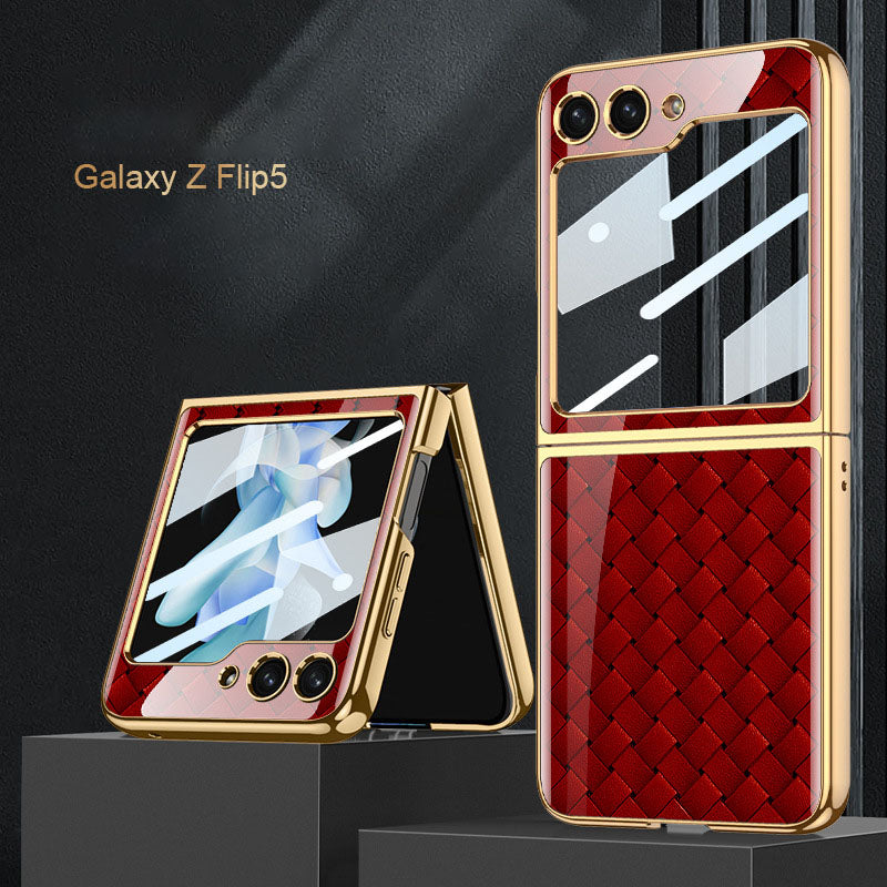 Electroplating All-inclusive Folding Screen For Samsung Galaxy Z Flip5 Case
