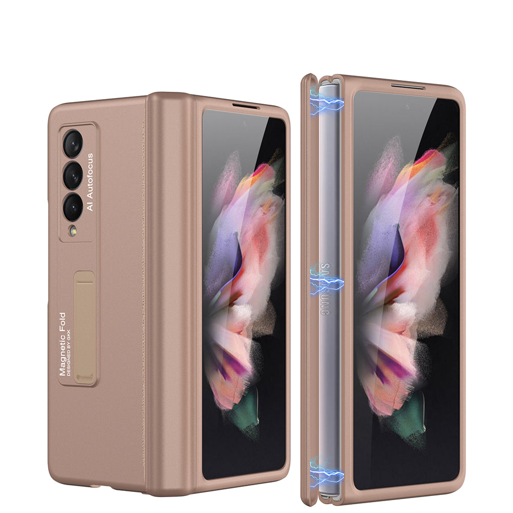 Magnetic Hinge Metal Stand All-inclusive Case for Samsung Galaxy Z Fold3
