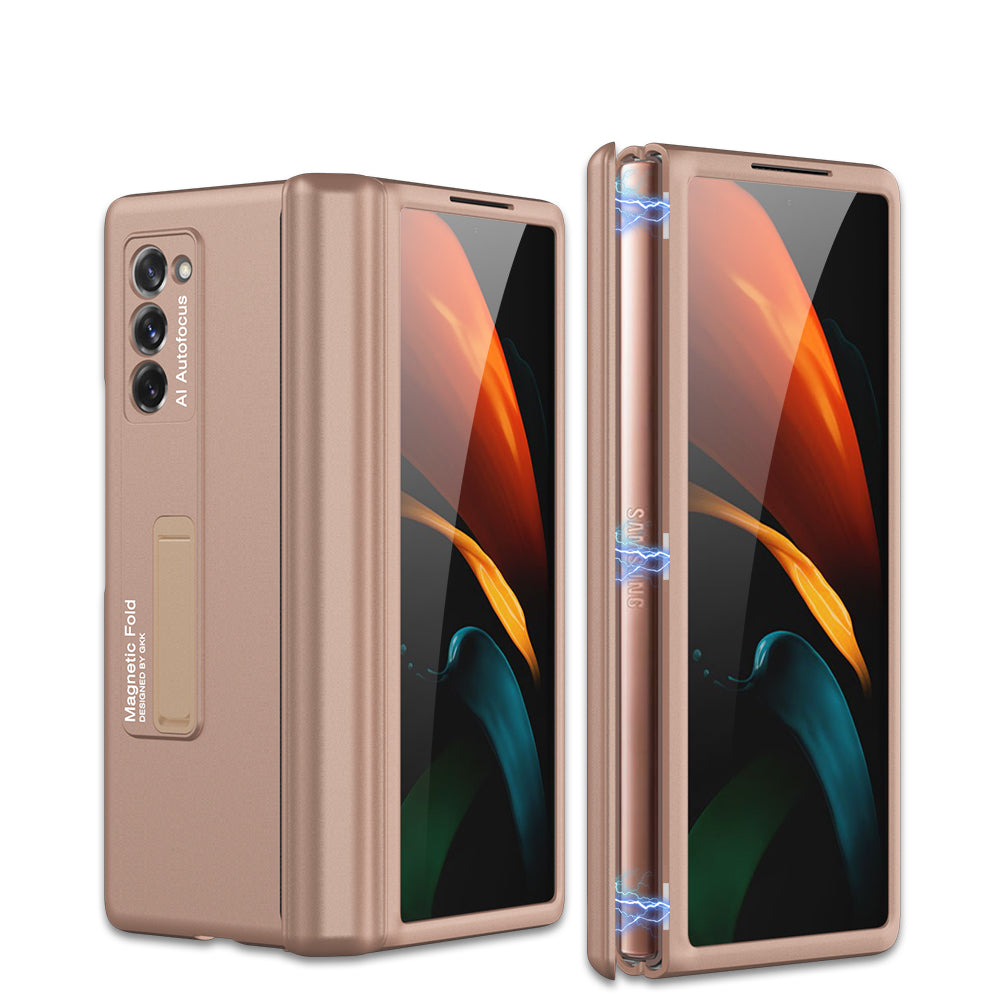 Magnetic Hinge Metal Stand All-inclusive Case for Samsung Galaxy Z Fold2