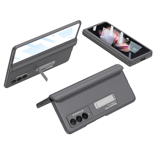 Magnetic Hinge Metal Stand Screen Protector Case For Samsung Galaxy Z Fold3