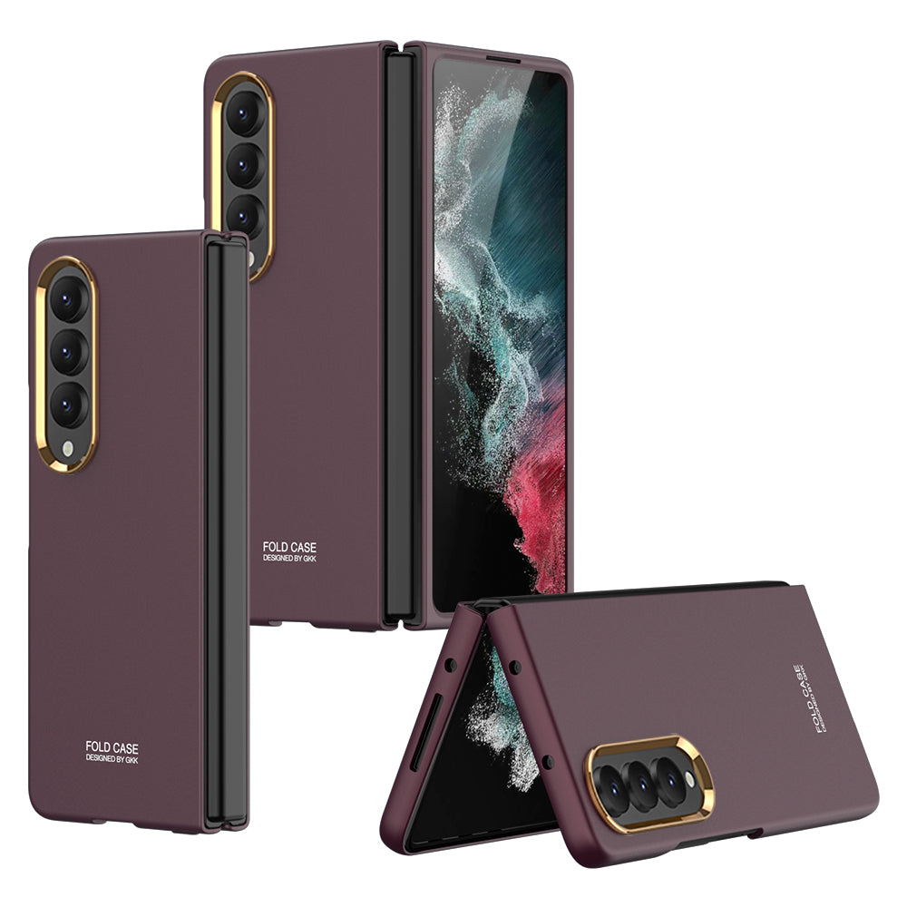 Ultra-thin Plated Metal Lens Frame Hard Case for Samsung Galaxy Z Fold4