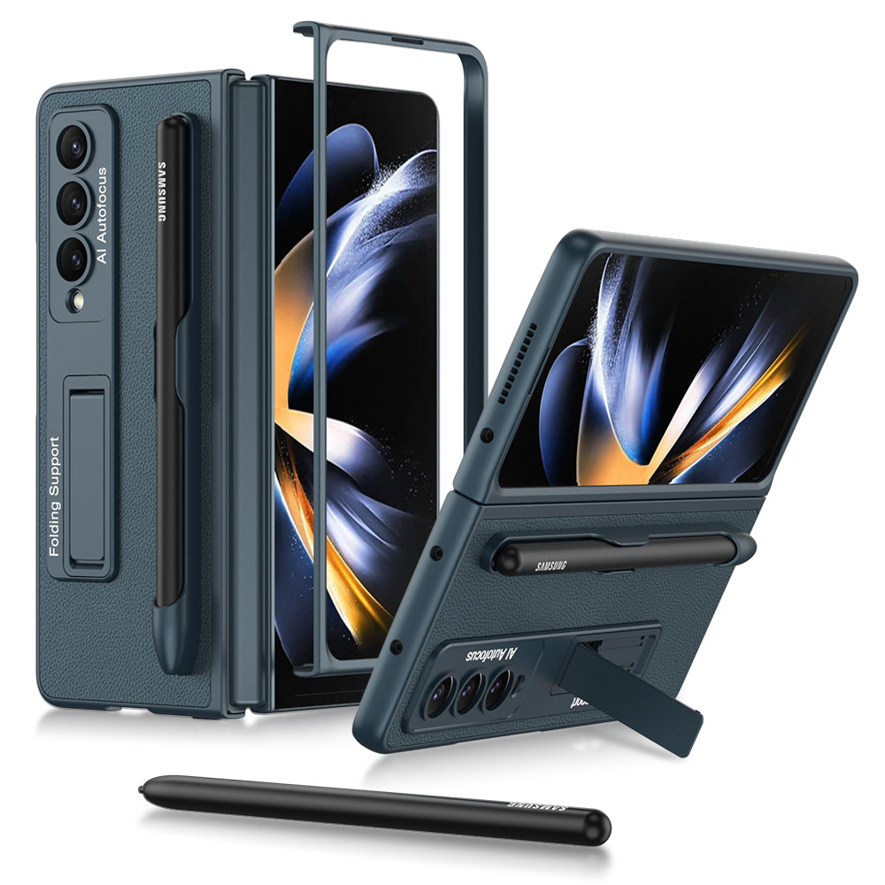 Luxury Leather Holder S Pen Slot Case for Samsung Galaxy Z Fold4