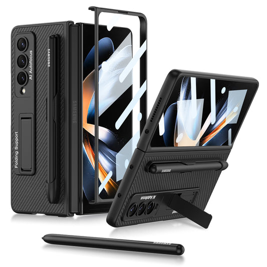 Leather Holder Screen Protector S Pen Slot Case for Samsung Galaxy Z Fold4