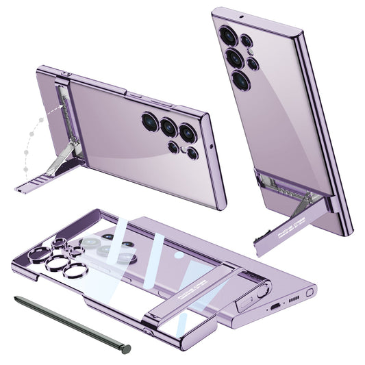 3 Level Adjustable Holder Plating Case for Samsung Galaxy S23 Ultra