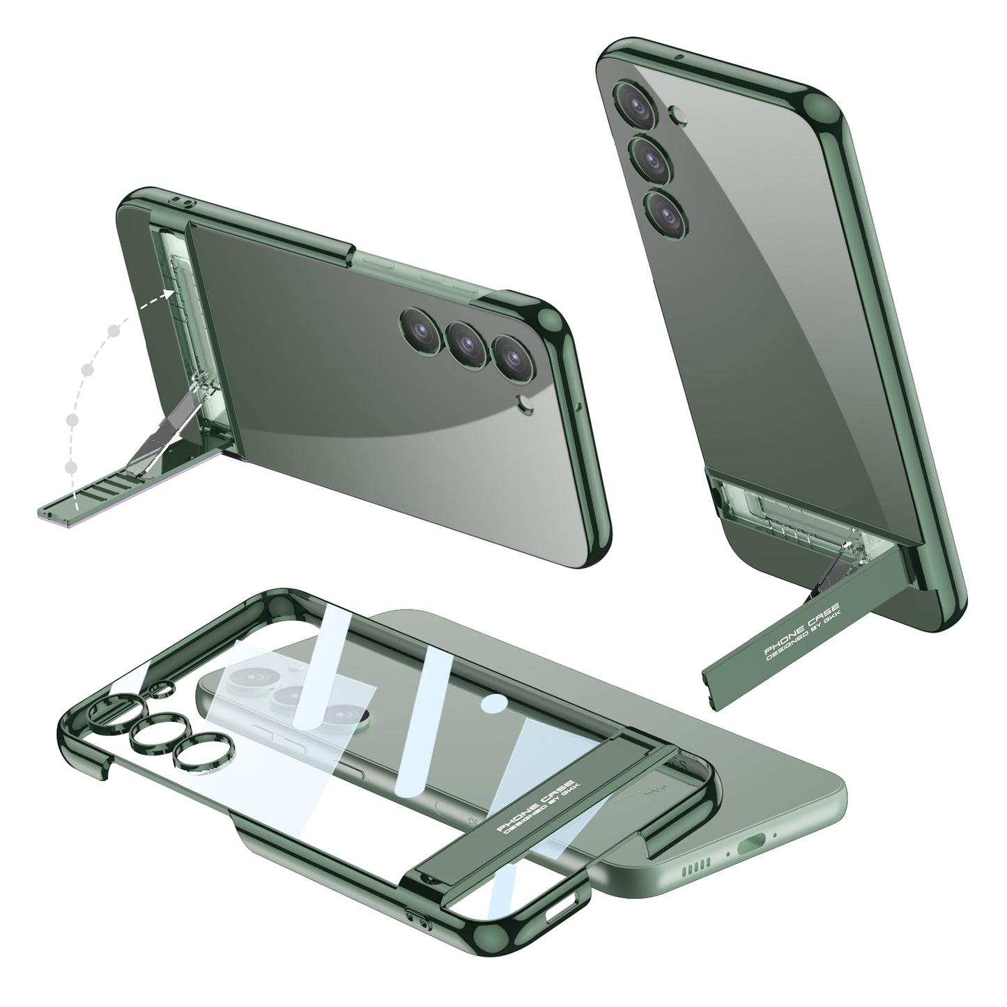 3 Level Adjustable Holder Plating Case for Samsung Galaxy S23