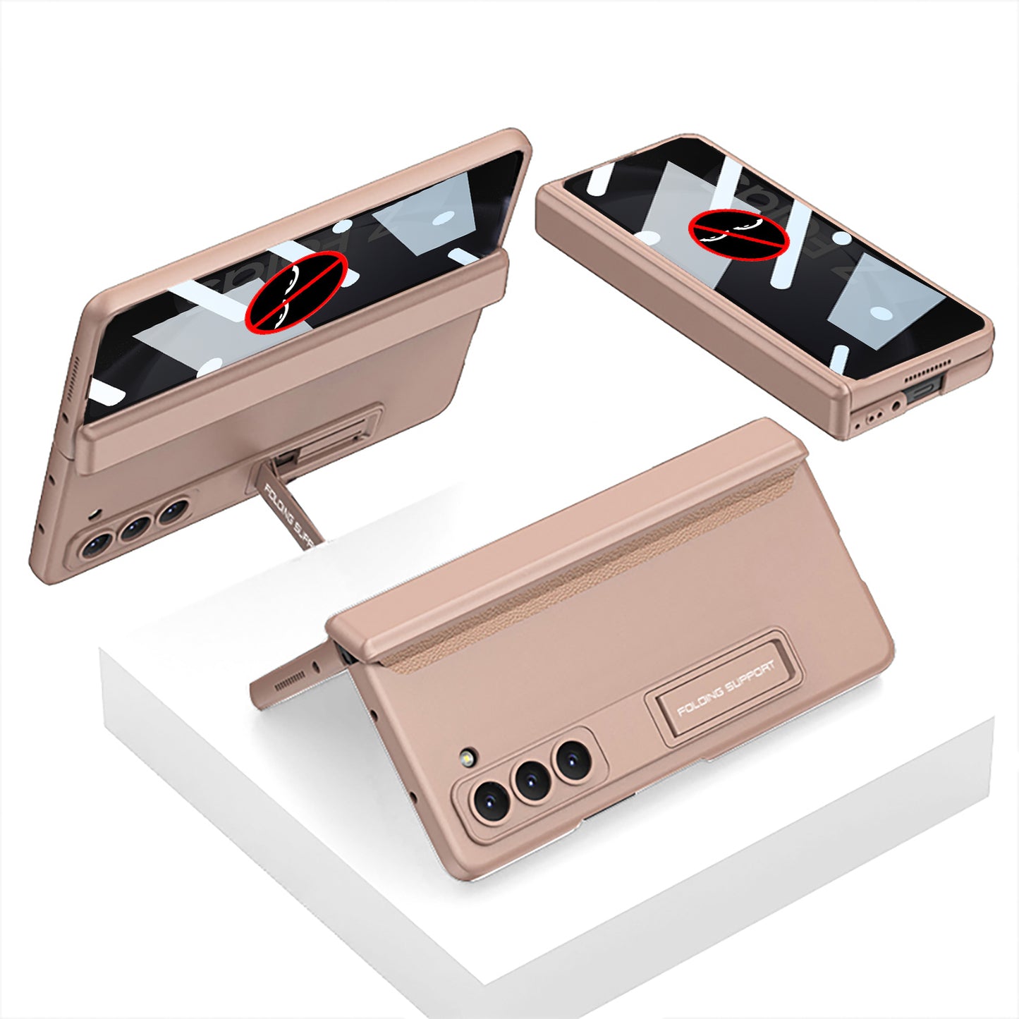 Magnetic Hinge Stand Anti-peep/HD Screen integrated Case for Galaxy Z Fold 7/6/5/4/3