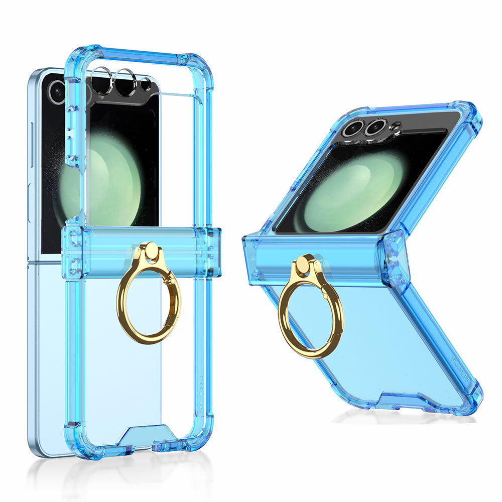 Airbag Ring Hinge Phone Case for Samsung Galaxy Z Flip5 Flip4 Flip3