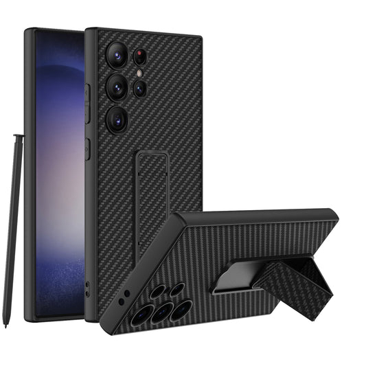 Leather Hidden Slide Stand Cover for Samsung Galaxy S24 Ultra