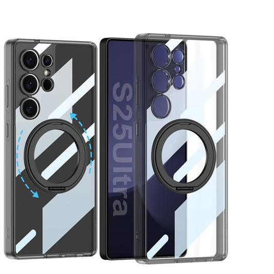 Magnetic 360 Degrees Rotating Metal Stand Case for Galaxy S25 Ultra