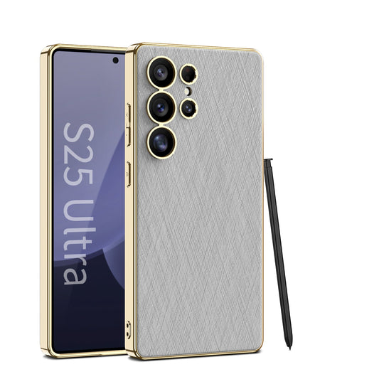 Plaiting Brocade Leather Case for Galaxy S25 Ultra