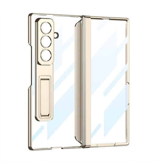 Electroplated Magnetic Hinge Kickstand Integrated Film Clear Case for Galaxy Z Fold7