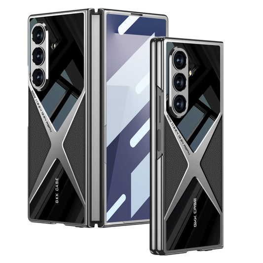 Galaxy Z Fold7 | Luxury Leather Shockproof Electroplating Phone Case