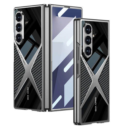 Galaxy Z Fold7 | Luxury Leather Shockproof Electroplating Phone Case