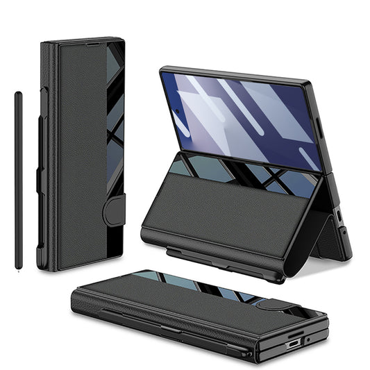 Galaxy Z Fold7 | High Quality Magnetic Leather Flip Cover With S Pen Slot