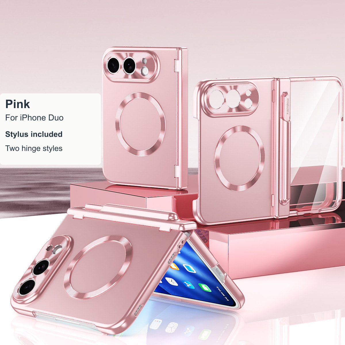 iPhone Duo | Magnetic Case with Stylus & Two Hinge Options