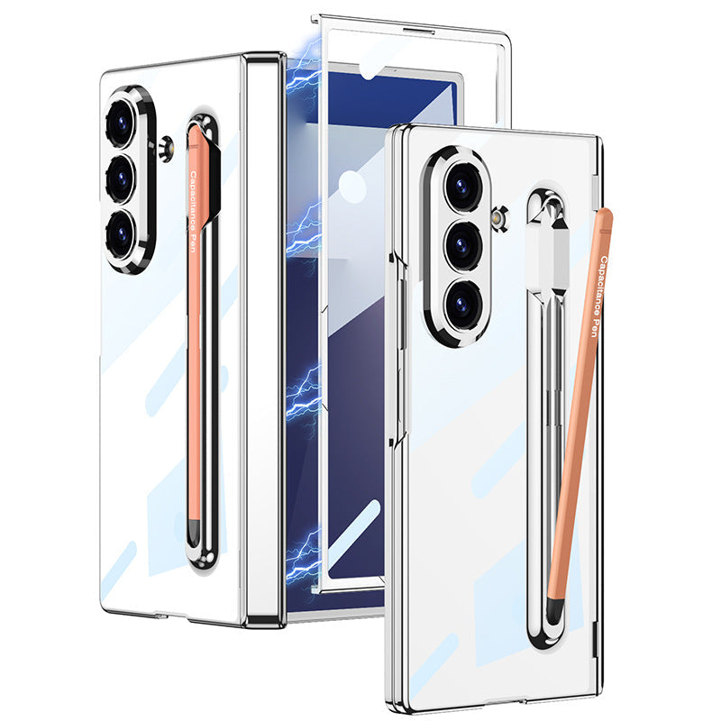 Magnetic Hinge Protective Phone Case With Pen-slot & Stylus & Screen Glass Flim For Galaxy Z Fold8/7/6/5