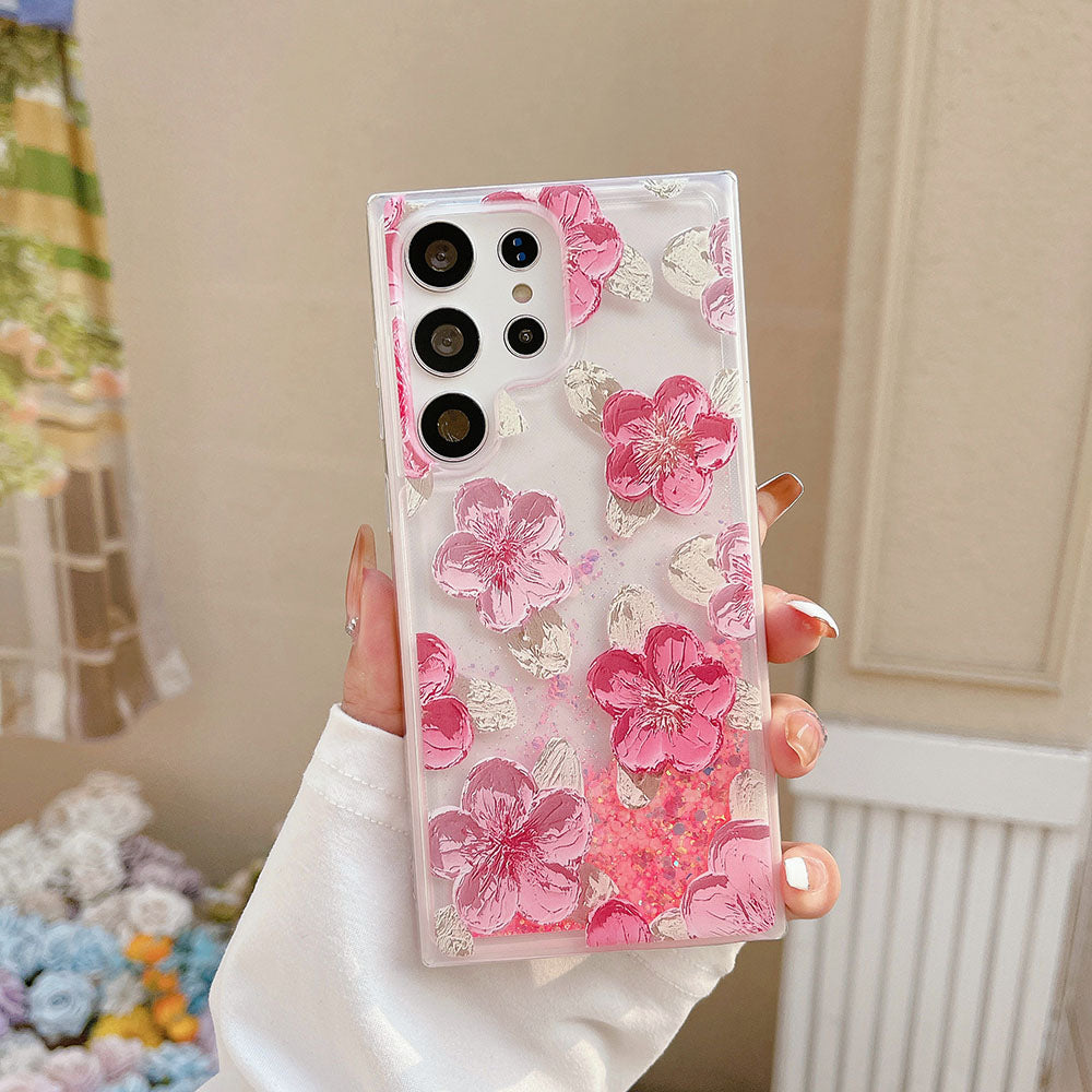 Quicksand Oil Painting Flower Samsung Case