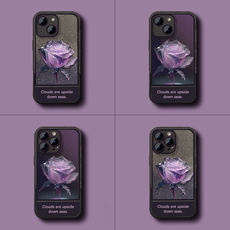 Sparkling Rose iPhone Case with Invisible Kickstand