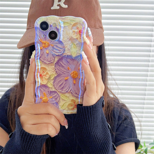 Oil Painting Flowers iPhone Case