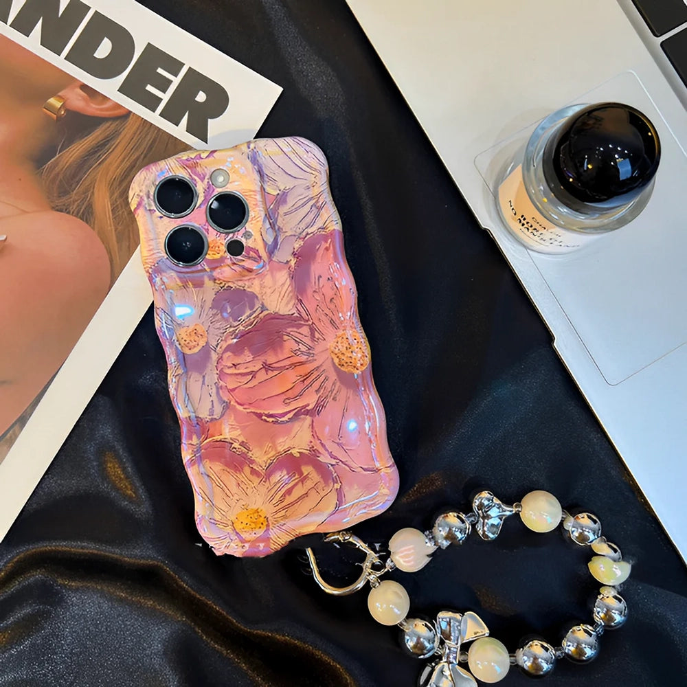 Oil Painting Flower Bracelet iPhone Case