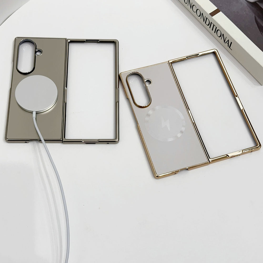 Electroplated Frosted Magnetic Phone Case For Samsung Galaxy Z Fold