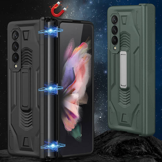 Magnetic Armor All-inclusive Hinge Holder Case For Samsung Galaxy Z Fold3 5G