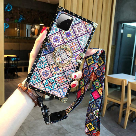 High Quality Bohemian Lanyard Ring Phone Case For iPhone Huawei Samsung - Dealggo.com