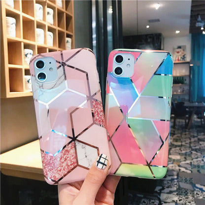 2021 Newest Colorful marble Case For iPhone - Dealggo.com