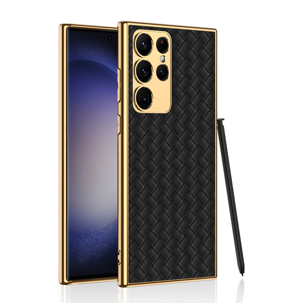 Ultra-thin Leather Woven Case For Samsung Galaxy S23Ultra