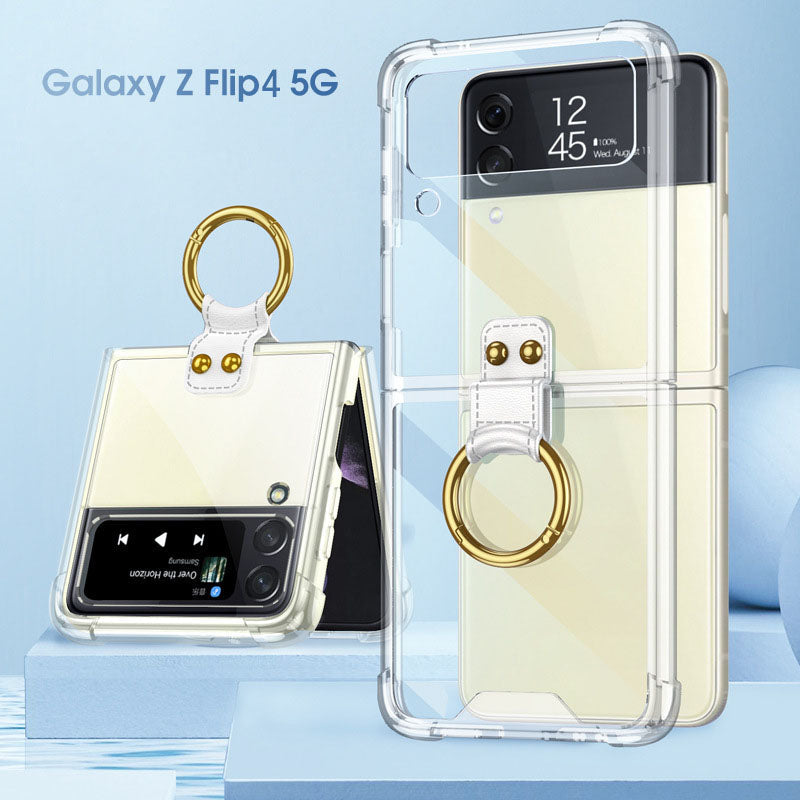 NEWEST Transparents Airbag Ring Holder Anti-knock Protection Cover For Samsung Galaxy Z Flip4 Flip3 5G