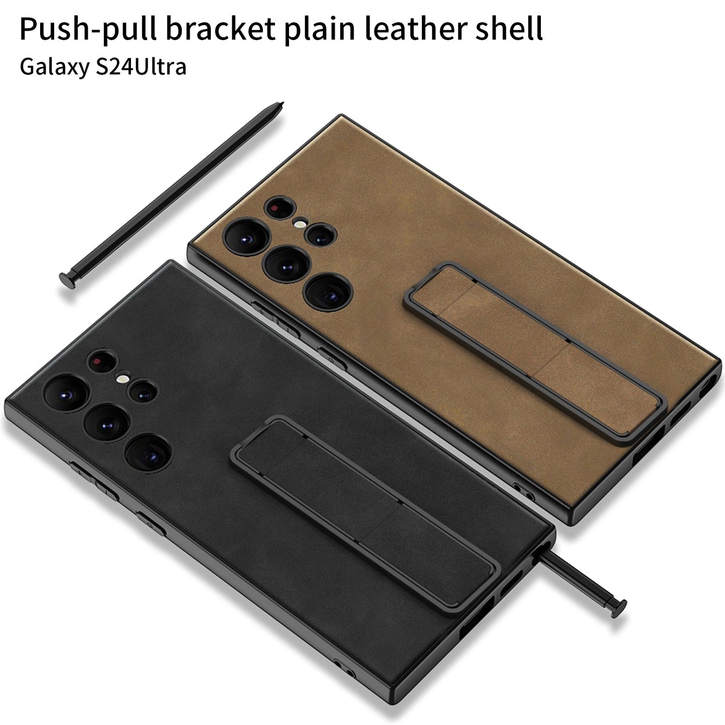 Galaxy S24/S23 Ultra S24Plus S24 Case - Leather & Holder